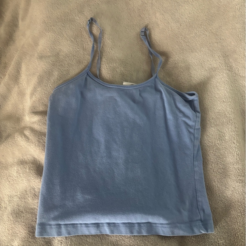 Fashion Bug Light Blue Tank Top with Thin Straps